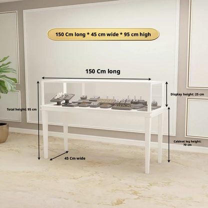 Glass Countertop Display Case for Jewelry Store Metal Showcase metal with paint Jewelry cabinet