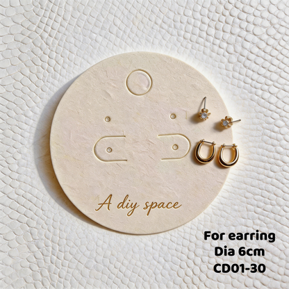 500pcs Eco Matte Jewelry Display Cards, Plant Fiber Paper, Custom Logo Packaging