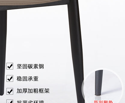 Modern simple home backrest soft bag light luxury network red dining chair