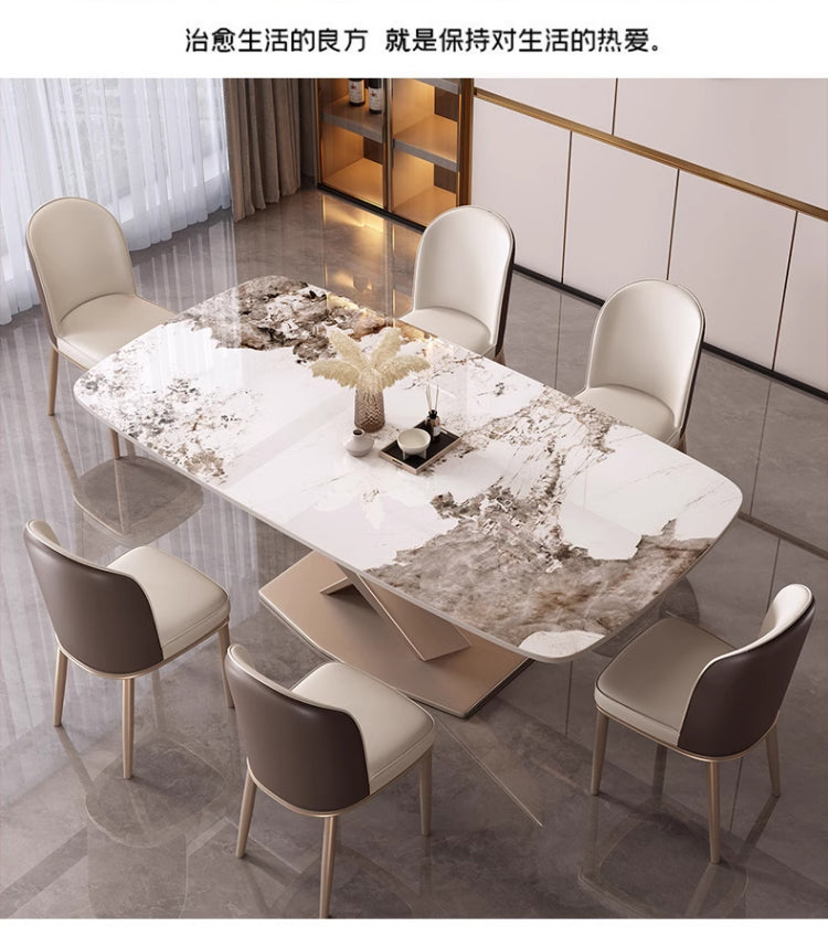 The Italian rock table is modern and simple