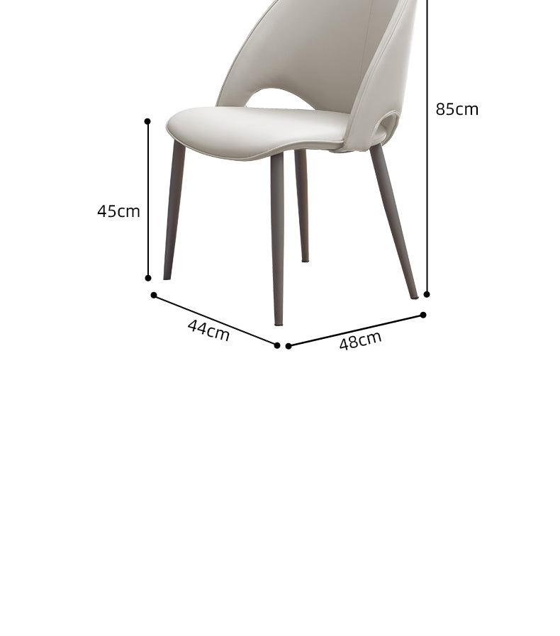 Light luxury dining chair with armrests Italian minimalist tea chair