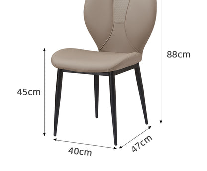 Modern simple home backrest soft bag light luxury network red dining chair
