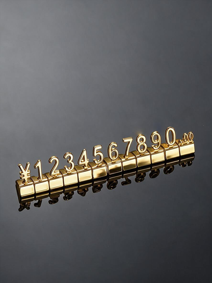 Modular Metal Price Display Numbers, Jewelry Shop Signs (USD, GBP,EURO)