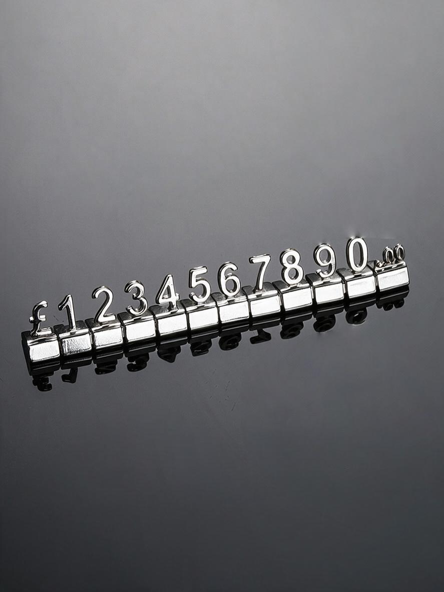 Modular Metal Price Display Numbers, Jewelry Shop Signs (USD, GBP,EURO)