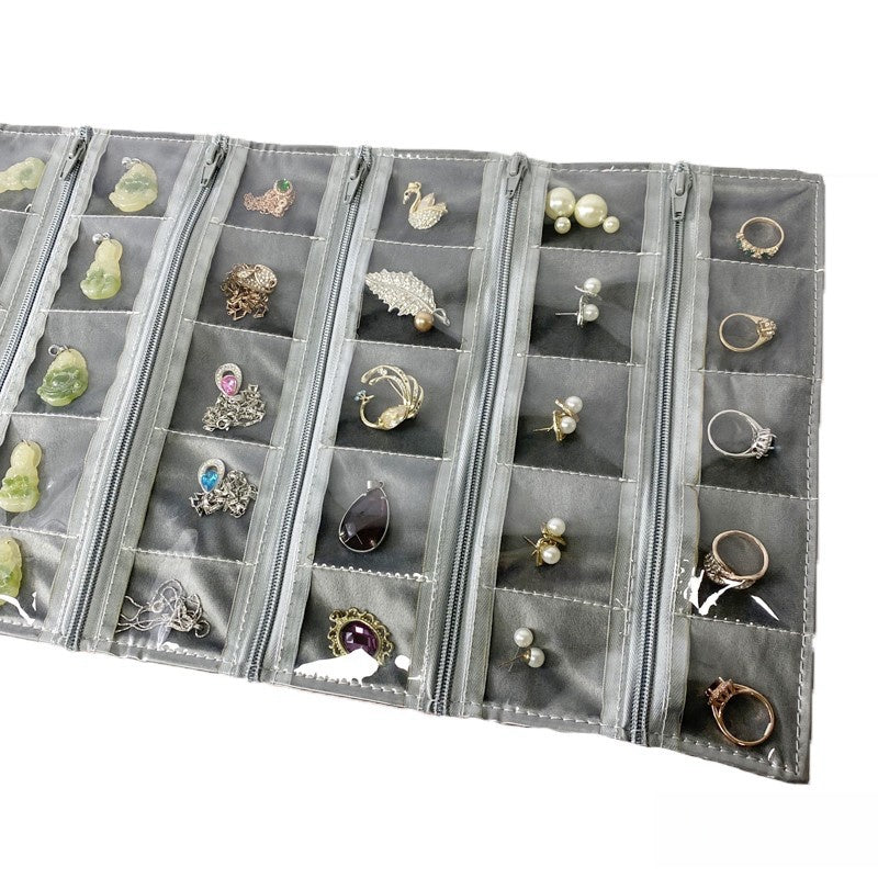 Jewelry roll,Jewelry travel case,Velvet jewelry roll,Jewelry pouch,Jewelry organizer for travel,Compact jewelry roll