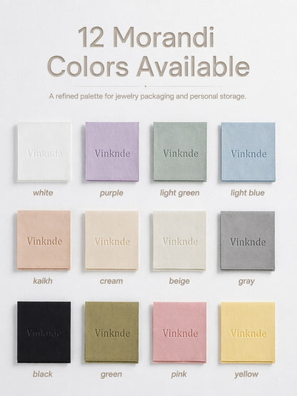 50PCS Soft Suede Drawstring Pouches with Custom Logo, Jewelry Storage Bags, Anti-Scratch Gift Packaging