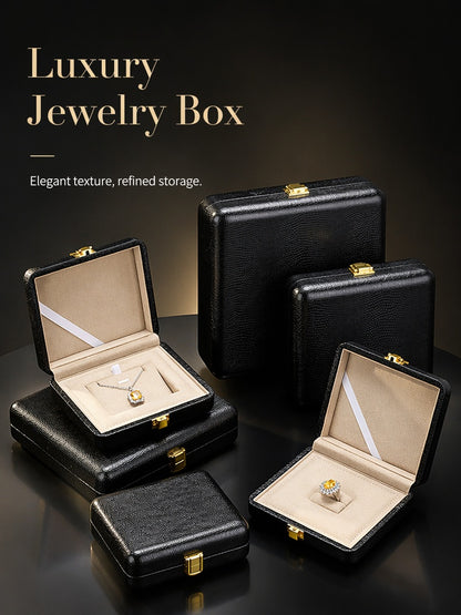 Jewelry Storage Box, Velvet Organizer Display Case for Rings and Necklaces