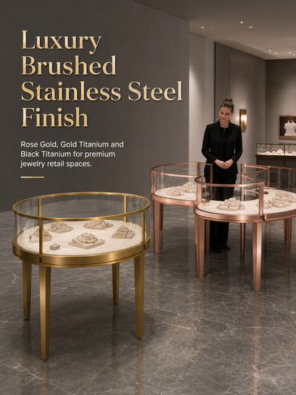 Stainless Steel Electroplated Jewelry Display Stand - Countertop Showcase Rack for Retail Stores Jewelry cabinet