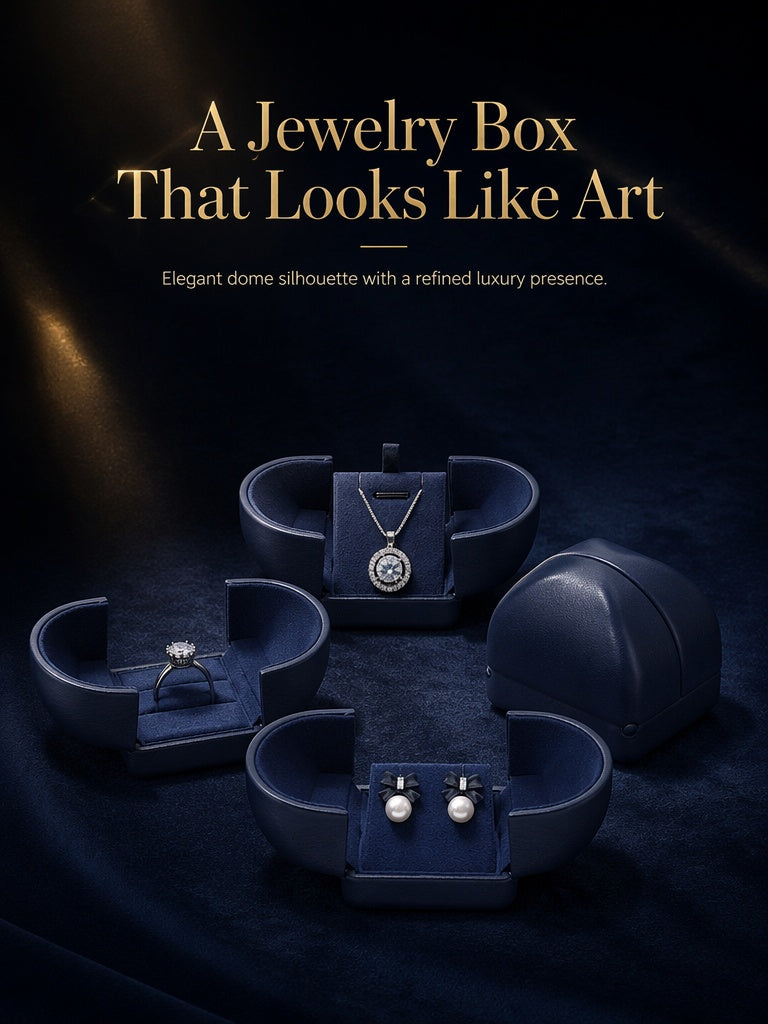 5pcs Navy Velvet Engagement Ring Box, Double Slot Proposal Case, Unique Double-Wing Jewelry Holder