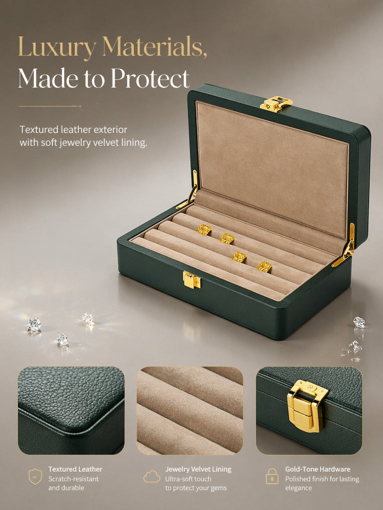 Portable Jewelry Storage Box, Gemstone Organizer for Travel Display