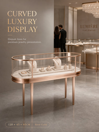 Heavy Duty Stainless Steel Jewelry Showcase - Rustproof Counter Display Stand for Shops Jewelry cabinet