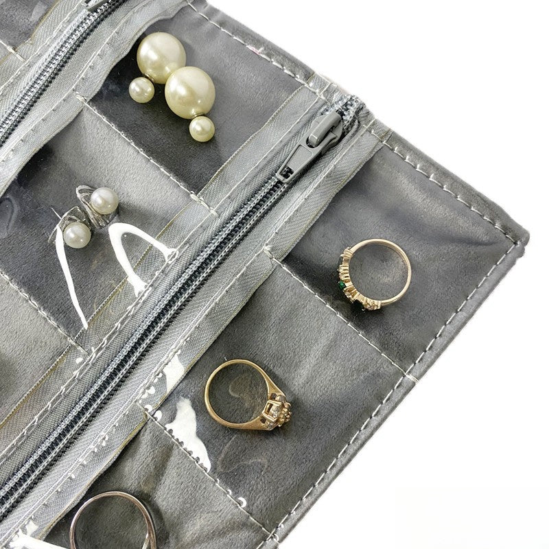 Jewelry roll,Jewelry travel case,Velvet jewelry roll,Jewelry pouch,Jewelry organizer for travel,Compact jewelry roll