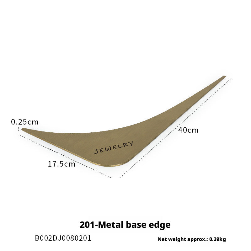 Minimalist Gold Metal Riser - Geometric Display for Shop