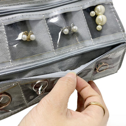 Jewelry roll,Jewelry travel case,Velvet jewelry roll,Jewelry pouch,Jewelry organizer for travel,Compact jewelry roll