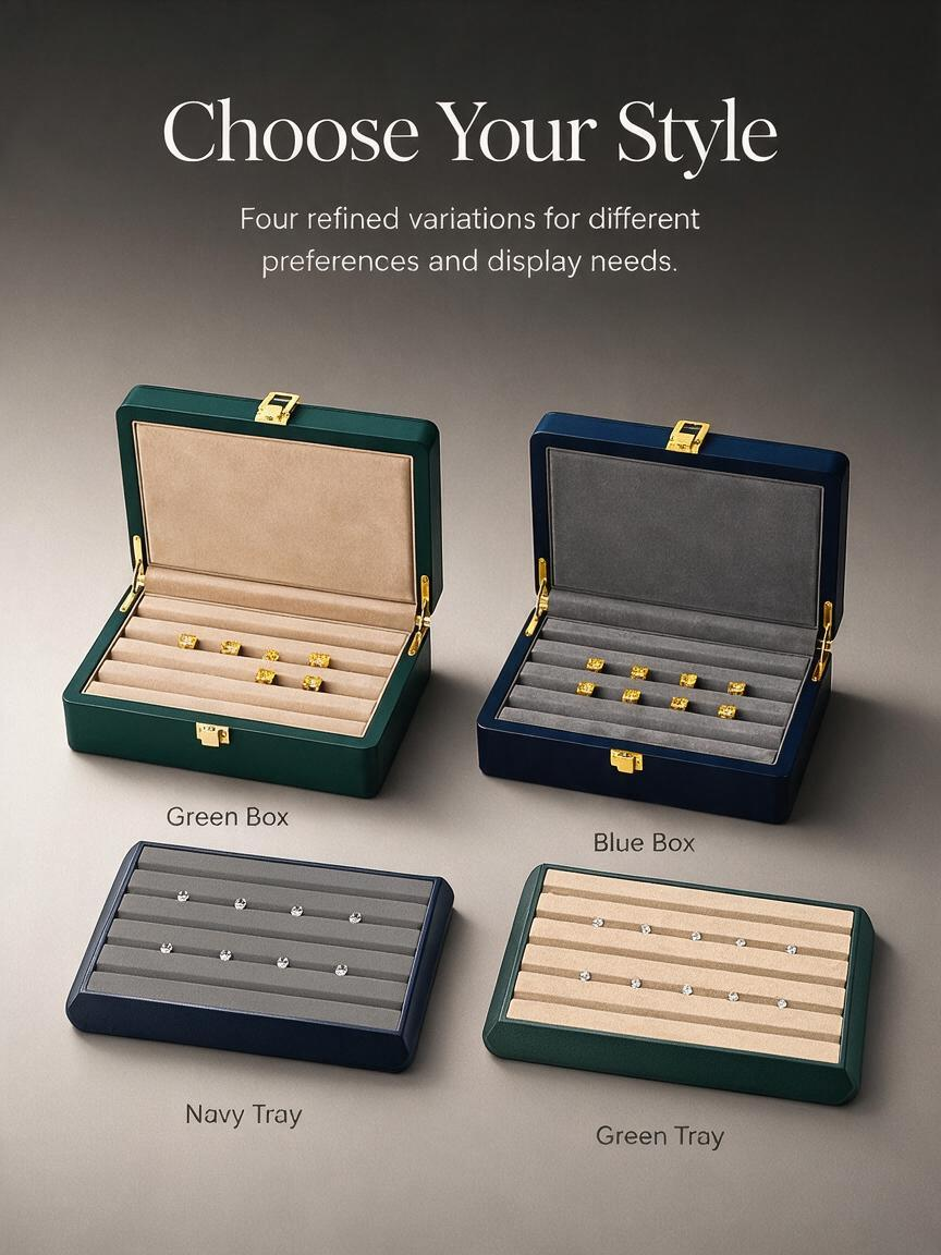 Portable Jewelry Storage Box, Gemstone Organizer for Travel Display