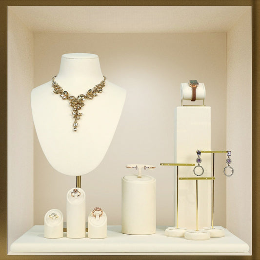 Metal Jewelry Display Set - Adjustable Bracelet Stands