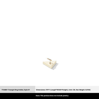 Beige Suede Ring Display Stand with Multi-Level Steps for Vendors