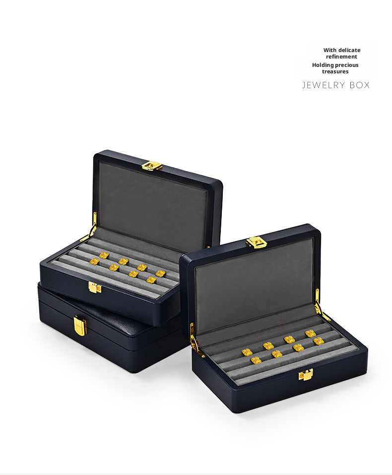 High End Necklace Display Box | Gold & Black Gift Case
