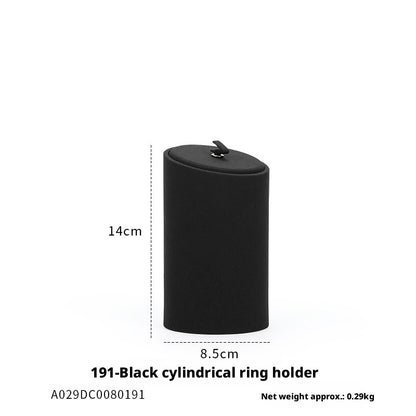 Finger Ring Display Tray - Black Metal Holder for Counter