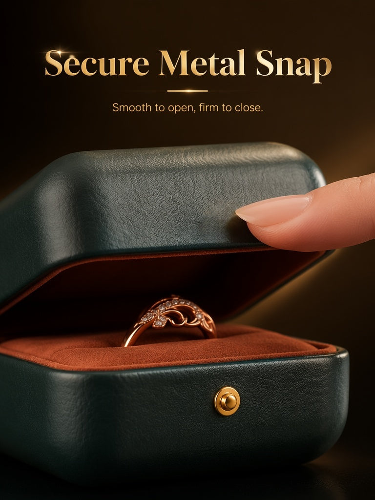 5pcs Luxury PU Leather Jewelry Box, Velvet Lined Gift Case, Elegant Presentation Packaging