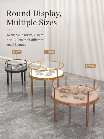 Stainless Steel Electroplated Jewelry Display Stand - Countertop Showcase Rack for Retail Stores Jewelry cabinet