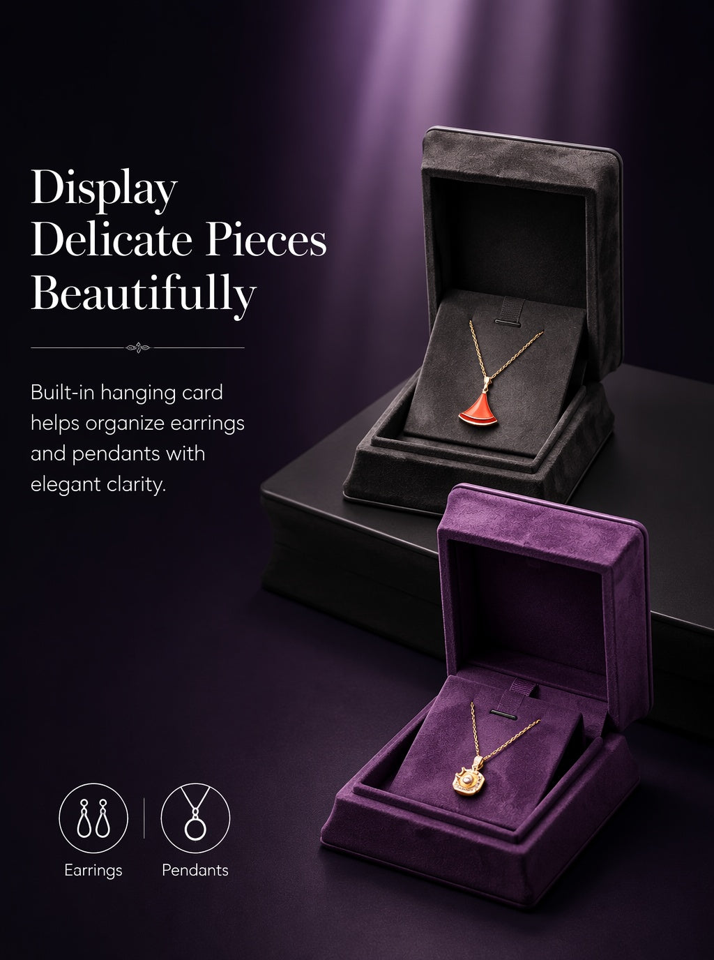 5PCS Velvet Jewelry Box, Suede Gift Packaging Case for Rings Earrings Necklaces