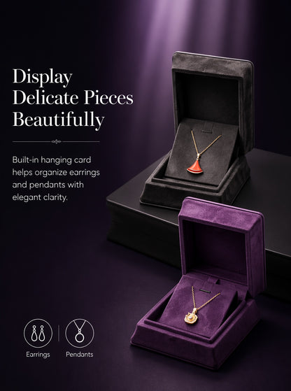 5PCS Velvet Jewelry Box, Suede Gift Packaging Case for Rings Earrings Necklaces