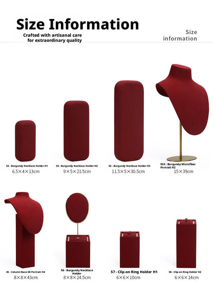 Elegant Metal Velvet Jewelry Organizer Display Props for Countertop