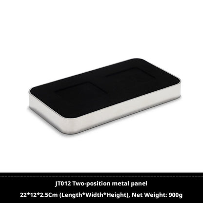 Metal Watch Display Box with Glass Lid - 6 Slot Steel Case