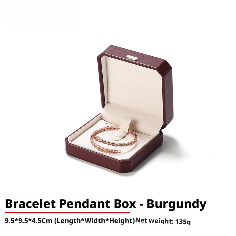 PU Leather Ring Box | Golden Velvet Interior for Engagement