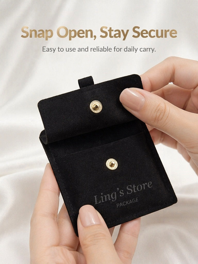 50PCS Luxury Suede Jewelry Gift Bags, Custom Logo Pouches, Personalized Velvet Packaging