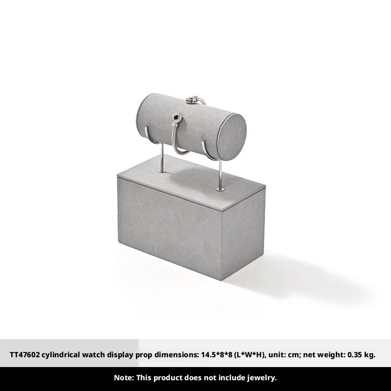 Gray Suede Jewelry Display Stand Set with Metal Arms for Vendors