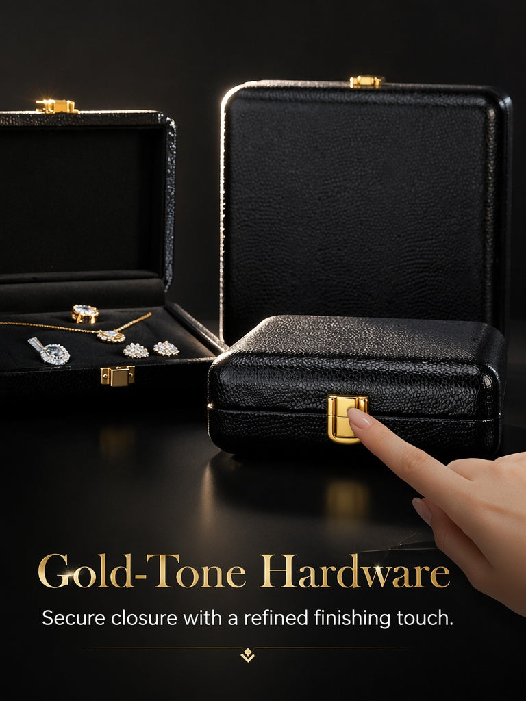 Jewelry Storage Box, Velvet Organizer Display Case for Rings and Necklaces