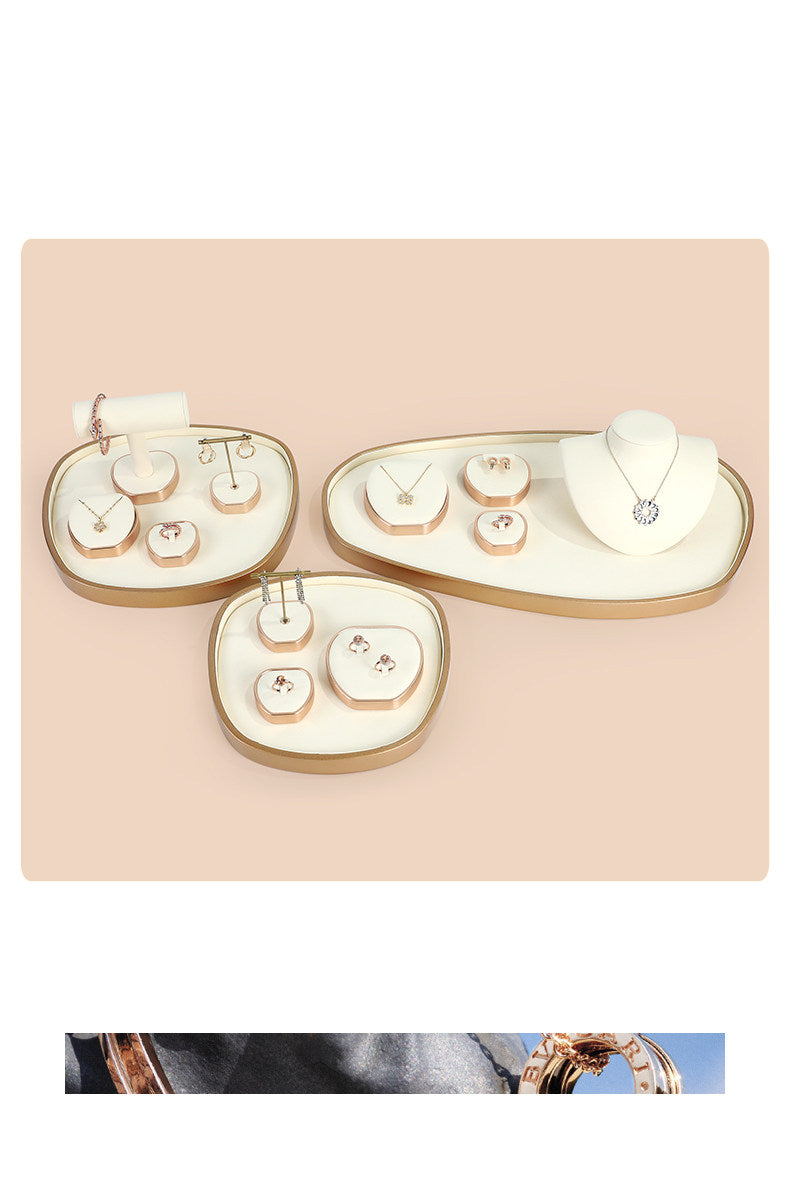 Finger Ring Display Tray - Black Metal Holder for Counter