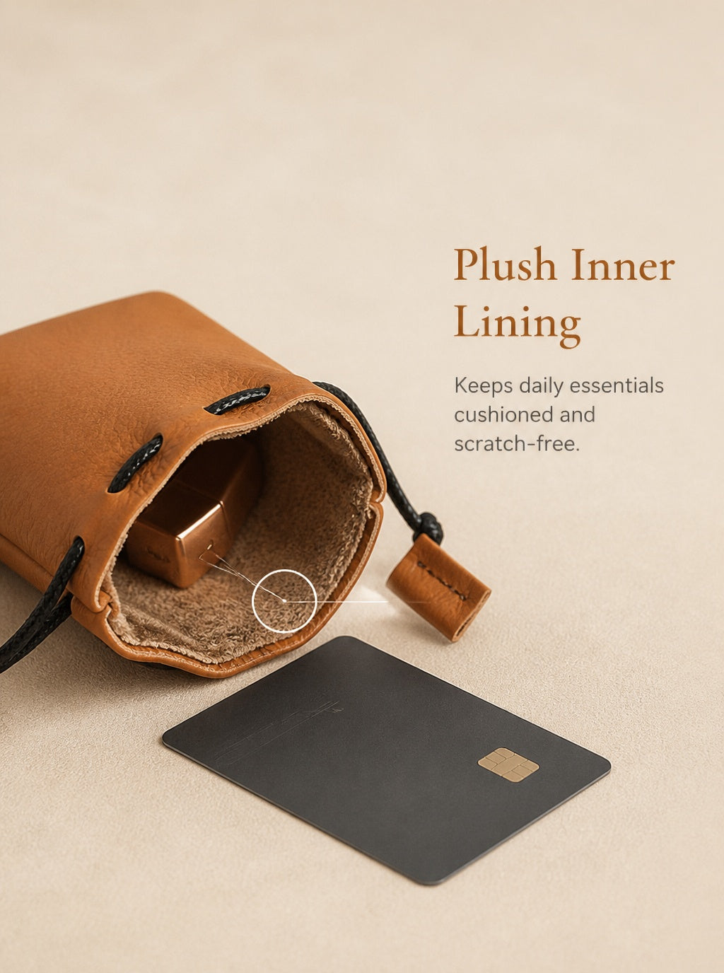 10pcs Top-Grain Leather Jewelry Pouch, Genuine Cowhide Drawstring Bag, Soft Anti-Scratch Storage, Gift Packaging