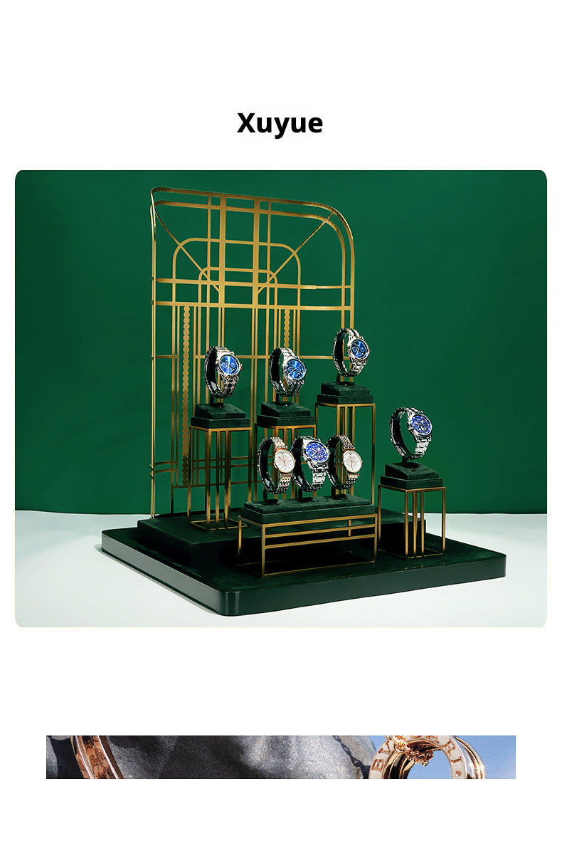 Luxury Metal Watch Stand - Solid Steel Display for Men's Collection