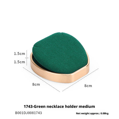 Metal & Suede Jewelry Display Stand Set for Retail Store Countertop
