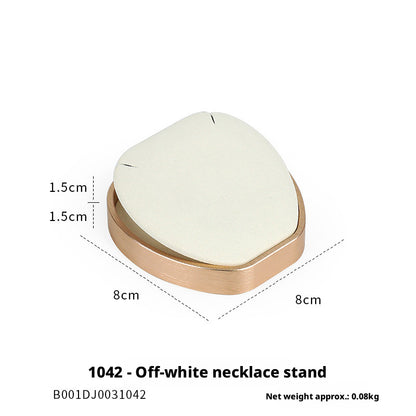 Rose Gold Suede Jewelry Display Stands & Trays for Boutique