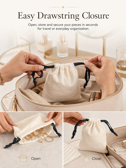 100pcs individuation Custom Cotton Jewelry Pouches, Eco-Friendly Drawstring Gift Bags
