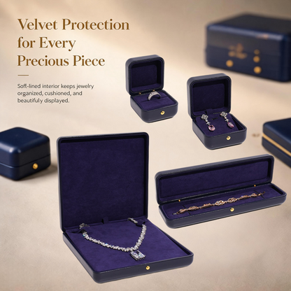 5pcs Luxury PU Leather Jewelry Box, Velvet Lined Gift Case, Elegant Presentation Packaging