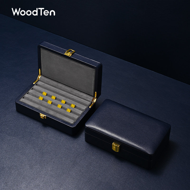 High End Necklace Display Box | Gold & Black Gift Case