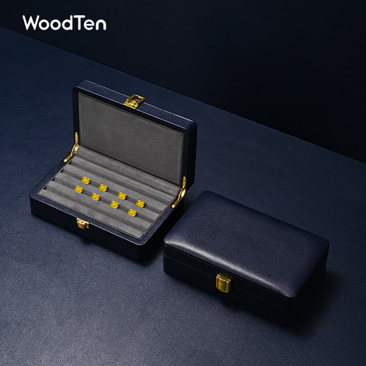 High End Necklace Display Box | Gold & Black Gift Case