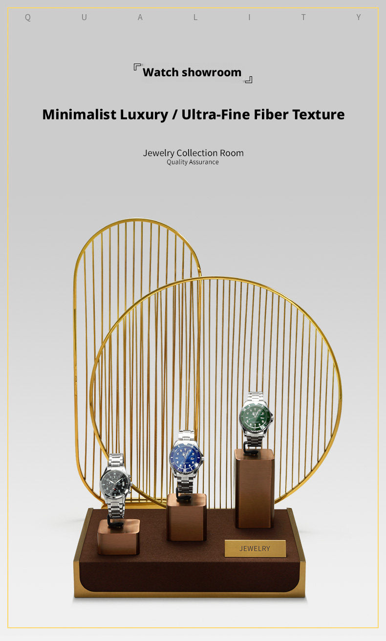 Luxury Metal Watch Stand - Solid Steel Display for Men's Collection