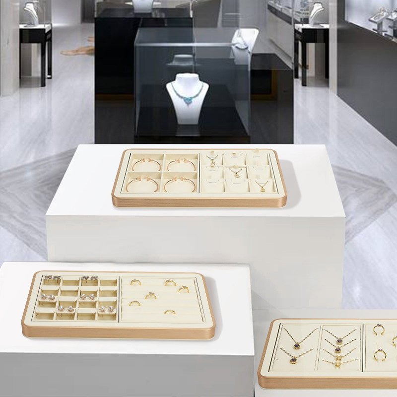 Minimalist Gold Metal Riser - Geometric Display for Shop