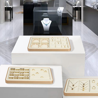 Minimalist Gold Metal Riser - Geometric Display for Shop