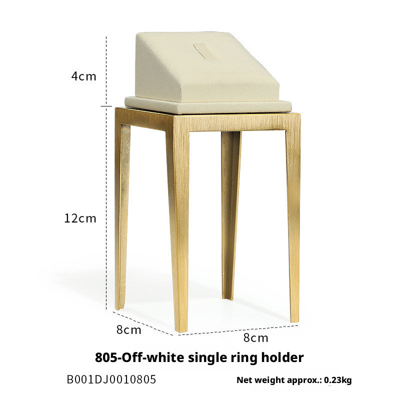 Modern Metal Suede Jewelry Organizer and Showcase Stand