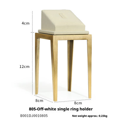 Modern Metal Suede Jewelry Organizer and Showcase Stand