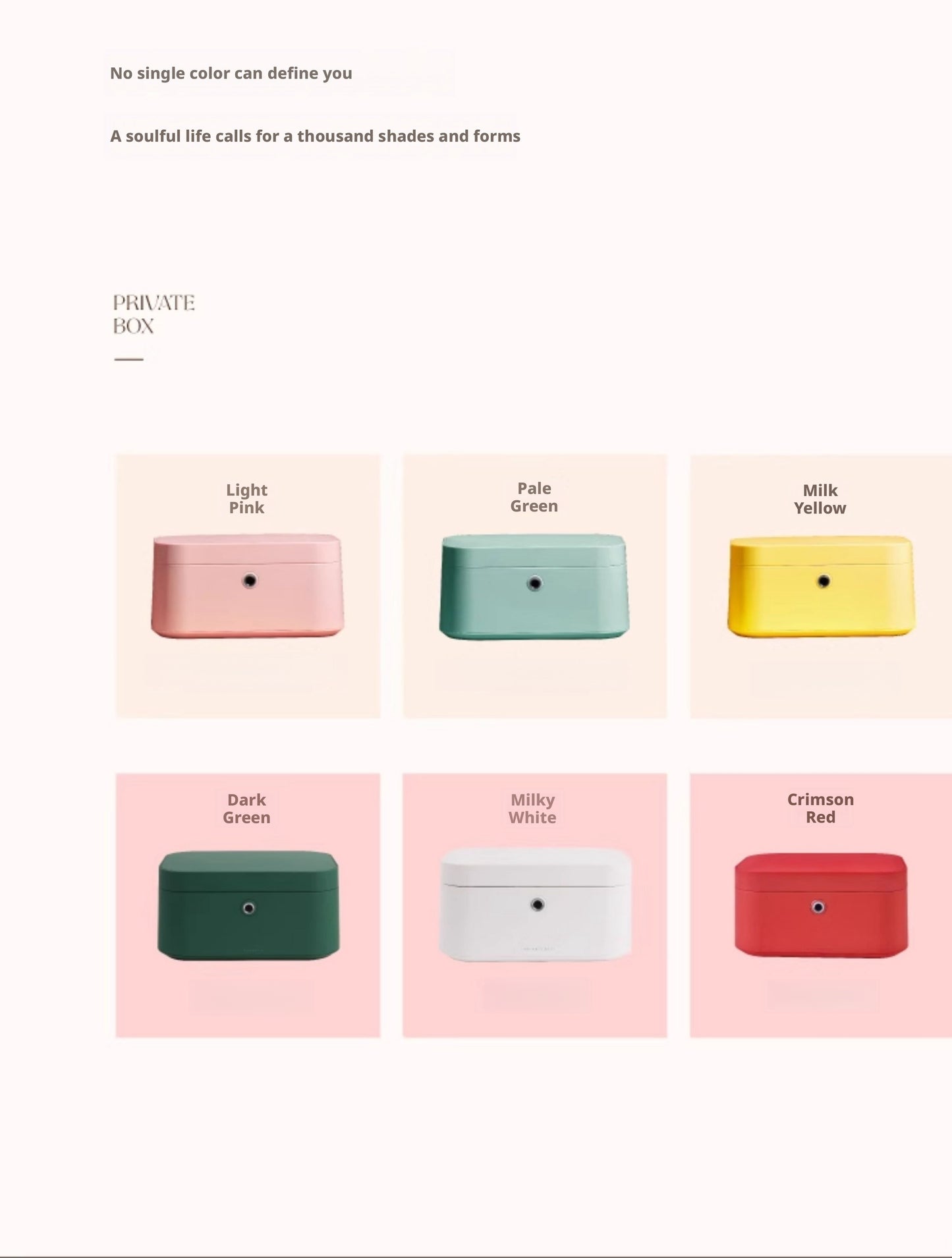 Fingerprint Lock Pink Jewelry Box, Biometric Safe Organizer Case, Smart Storage, Gift for Her