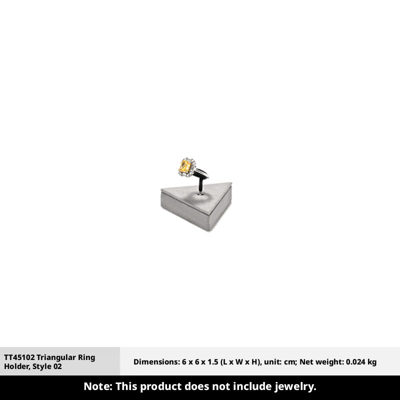 Gray Suede Ring Display Stand with Multi-Level Steps for Vendors