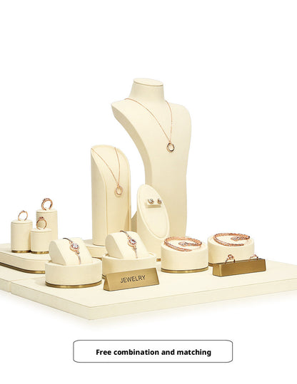 Minimalist Gold Metal Riser - Geometric Display for Shop